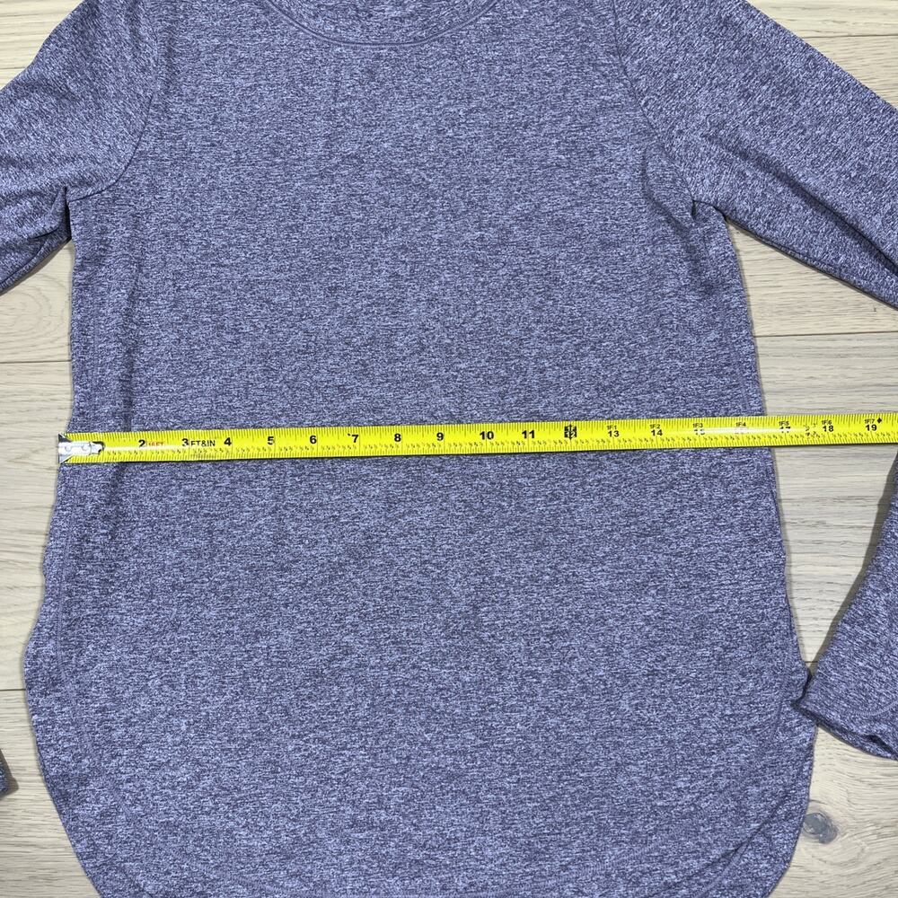 Athleta Womens Sz XS Performance T-Shirt Top Heathered Purple Stretch Athleisure - Picture 8 of 10